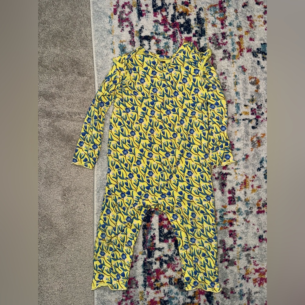 Tea Collection Yellow and Blue Toddler Jumpsuit